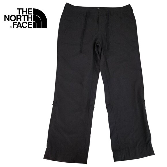 THE NORTH FACE Roll-Up Trail Pants – Black Hiking Cargo, Size 14 - Picture 1 of 16